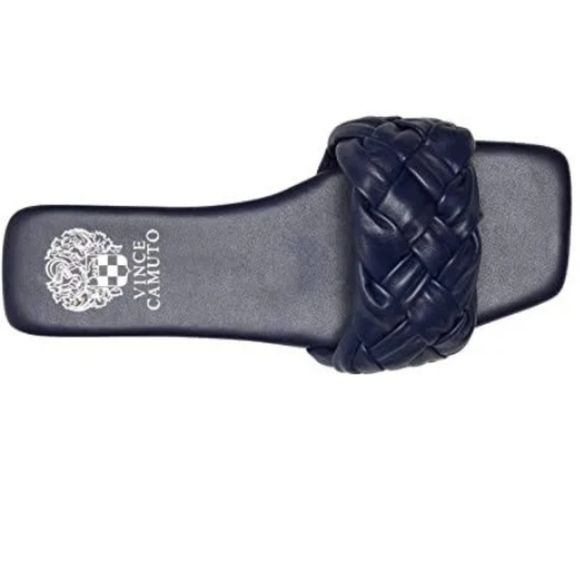 Black Antonni Leather Braided Sandals by Vince Camuto - Picture 9 of 9